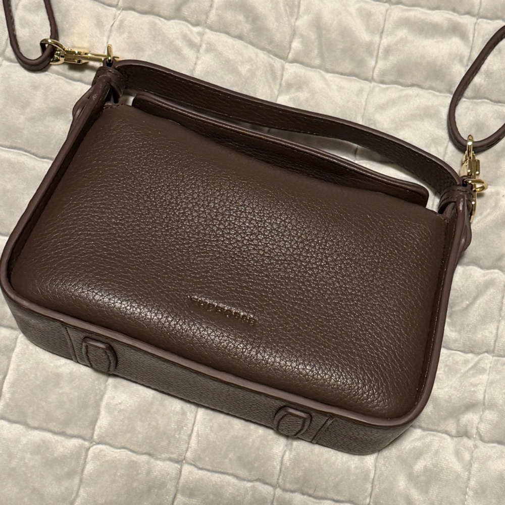 THE HORSE mini CLEMENTINE leather crossbody - charcoal NWOT